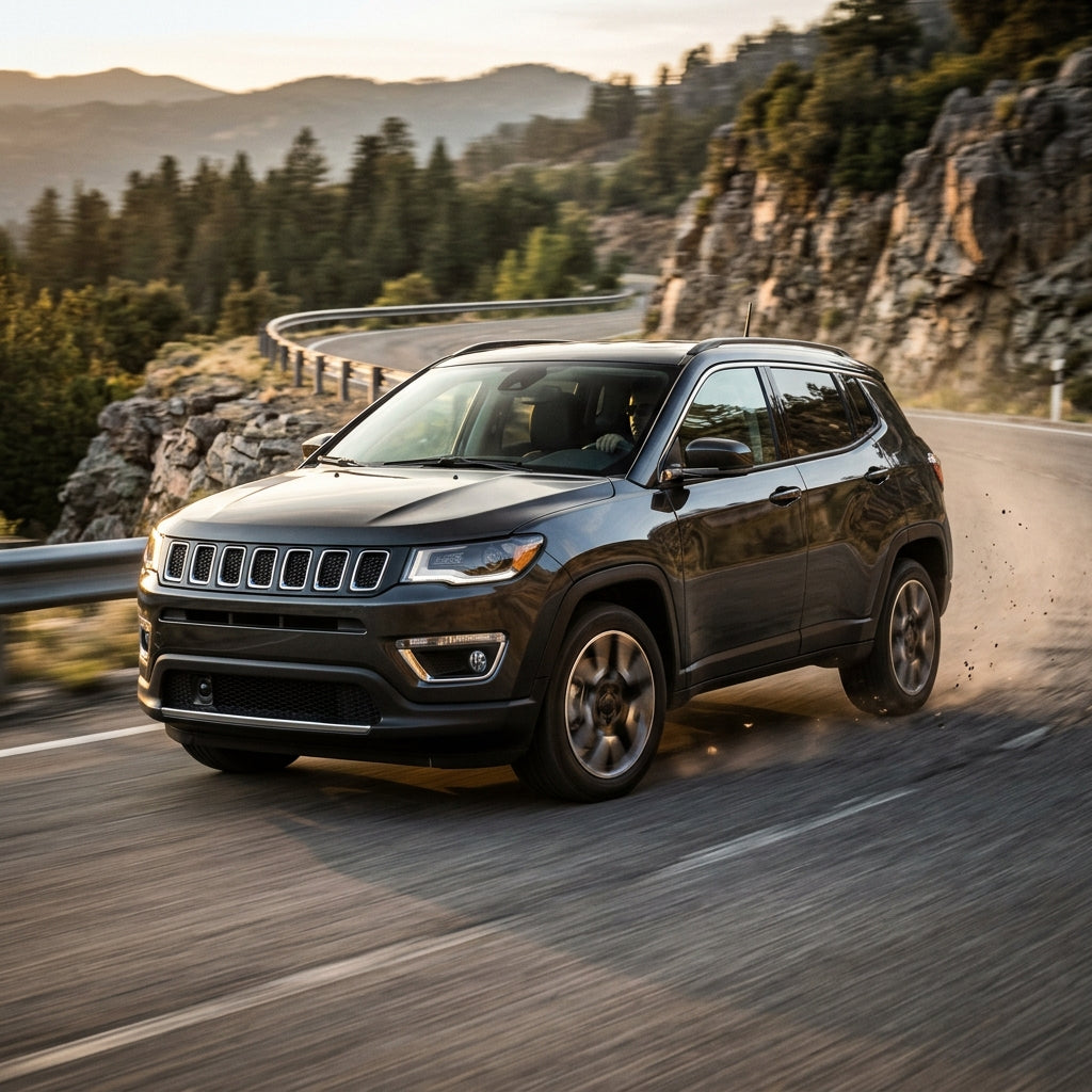 Action Shot: Jeep Compass Driving Fast