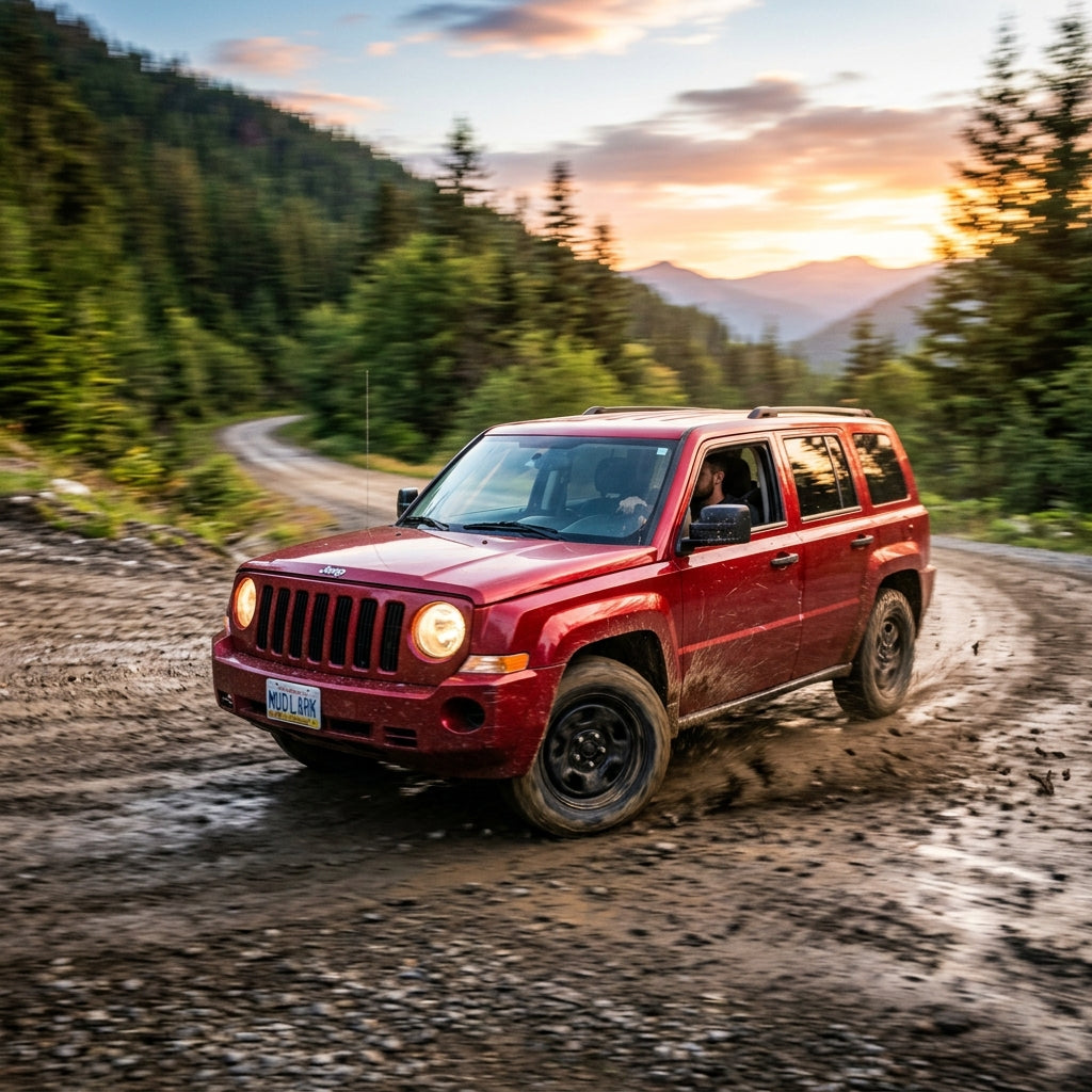 Action Shot: Jeep Compass,Patriot Driving Fast