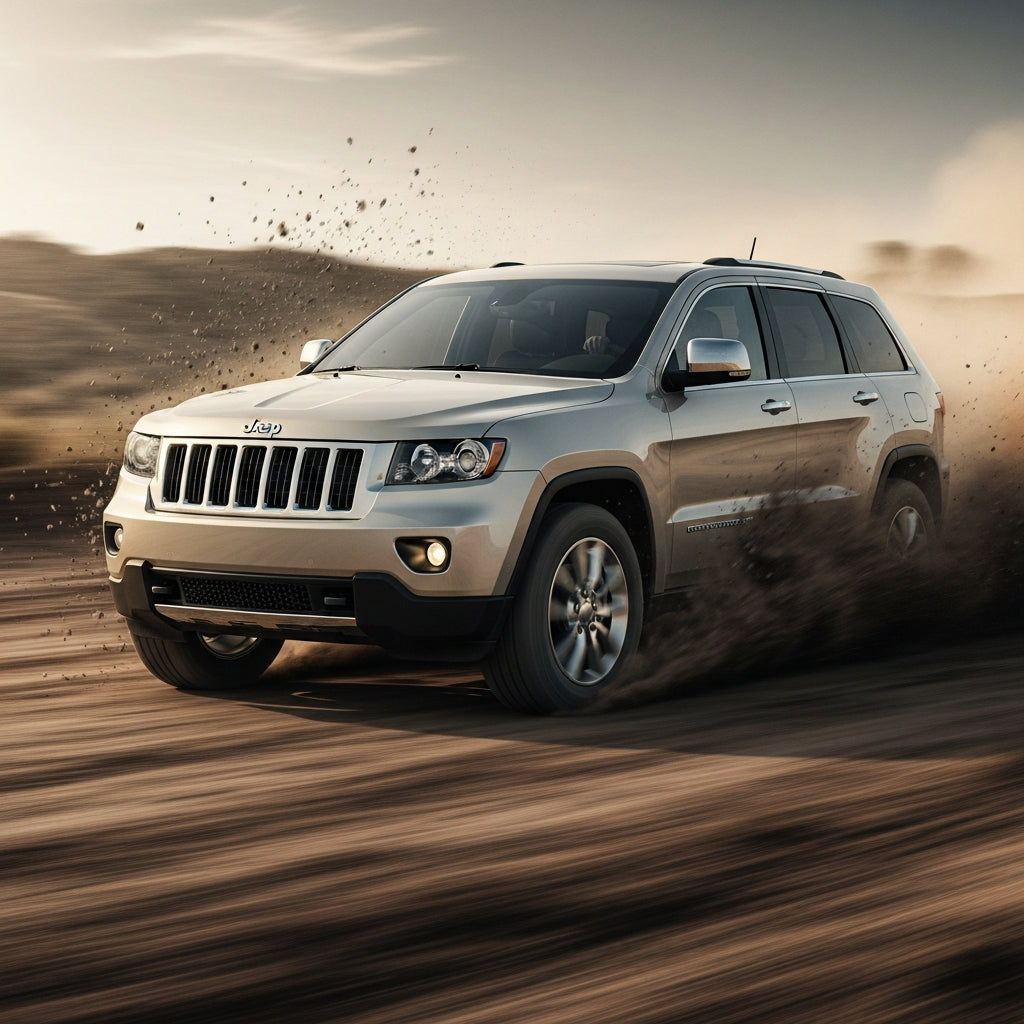 Action Shot: Jeep Grand Cherokee Driving Fast