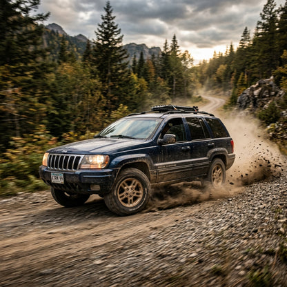 Action Shot: Jeep Grand Cherokee Driving Fast