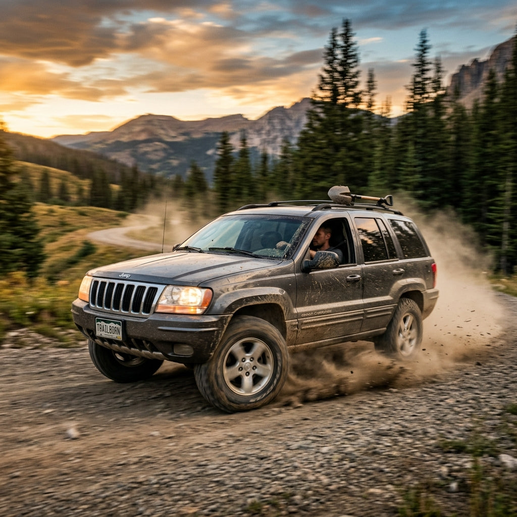 Action Shot: Jeep Grand Cherokee Driving Fast