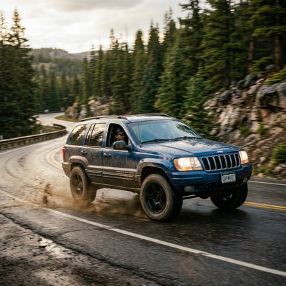 Action Shot: Jeep Grand Cherokee Driving Fast