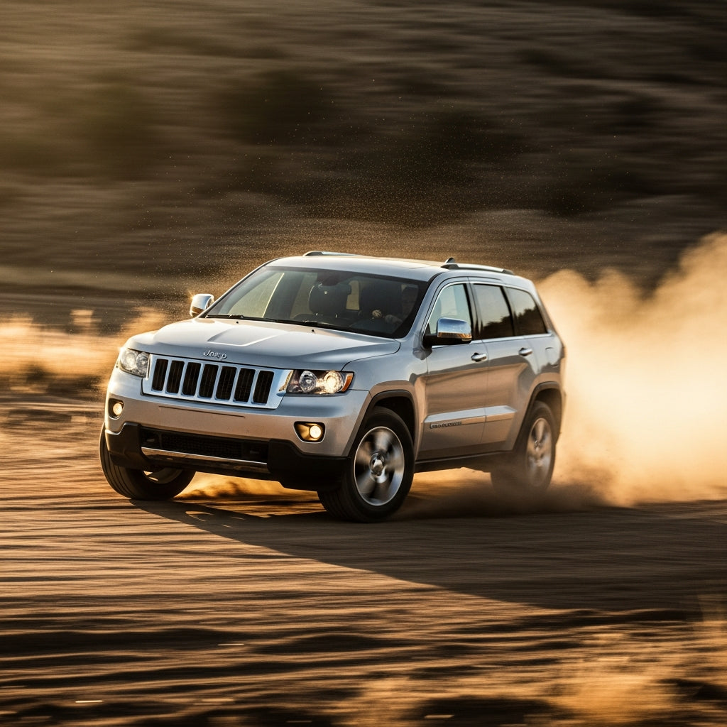 Action Shot: Jeep Grand Cherokee Driving Fast