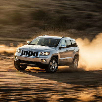Action Shot: Jeep Grand Cherokee Driving Fast