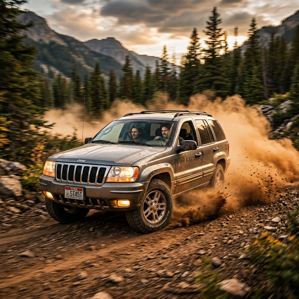 Action Shot: Jeep Grand Cherokee Driving Fast