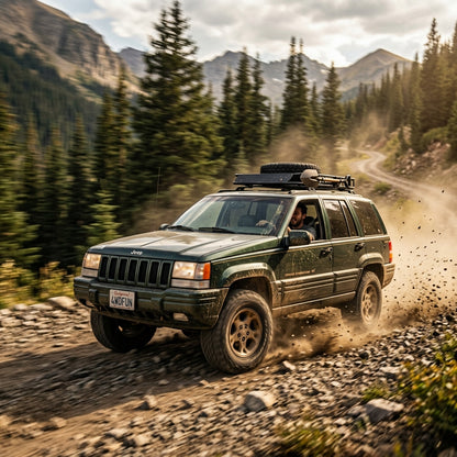 Action Shot: Jeep Grand Cherokee Driving Fast