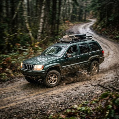 Action Shot: Jeep Grand Cherokee Driving Fast