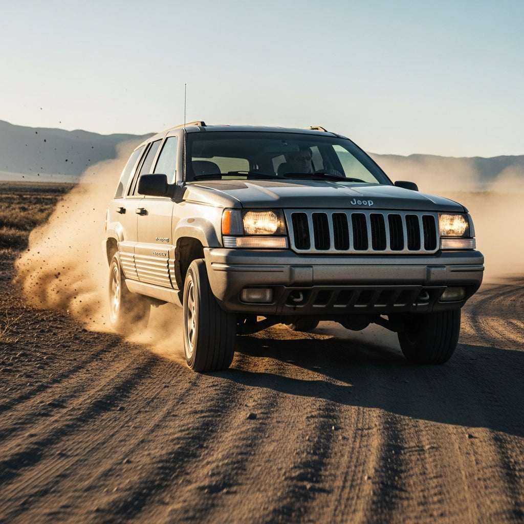 Action Shot: Jeep Grand Cherokee Driving Fast