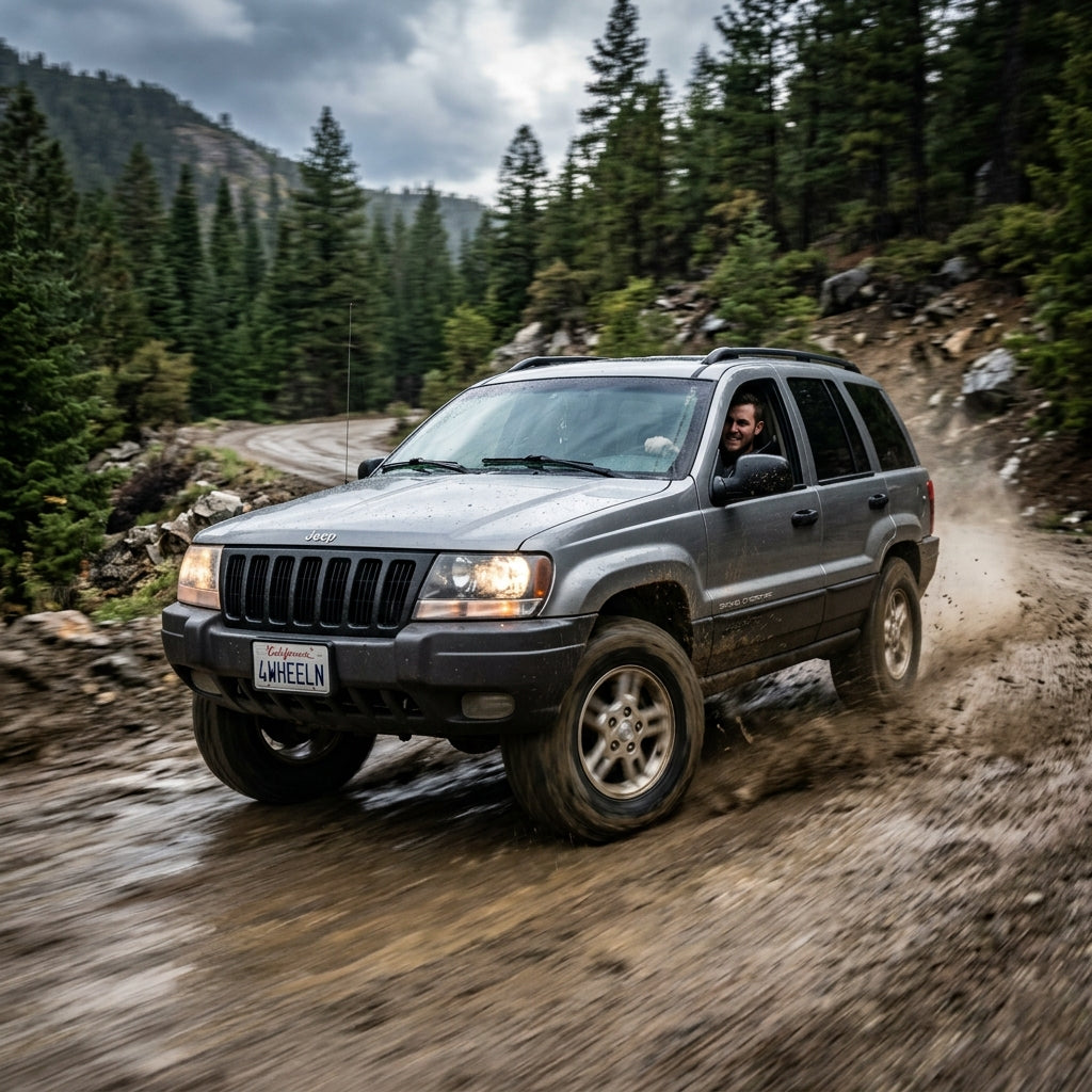 Action Shot: Jeep Grand Cherokee Driving Fast