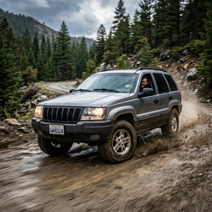 Action Shot: Jeep Grand Cherokee Driving Fast