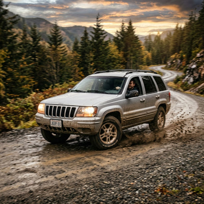 Action Shot: Jeep Grand Cherokee Driving Fast