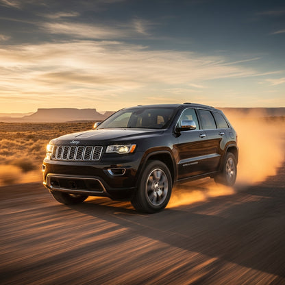 Action Shot: Jeep Grand Cherokee Driving Fast