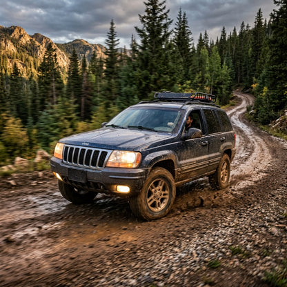 Action Shot: Jeep Grand Cherokee Driving Fast