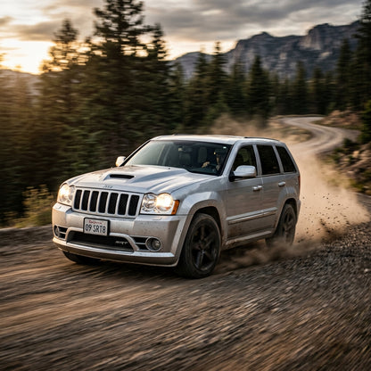 Action Shot: Jeep Grand Cherokee Driving Fast
