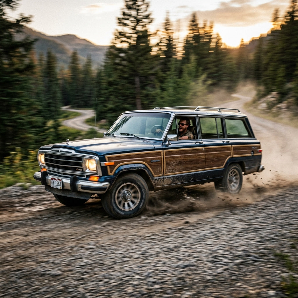 Action Shot: Jeep Grand Wagoneer Driving Fast