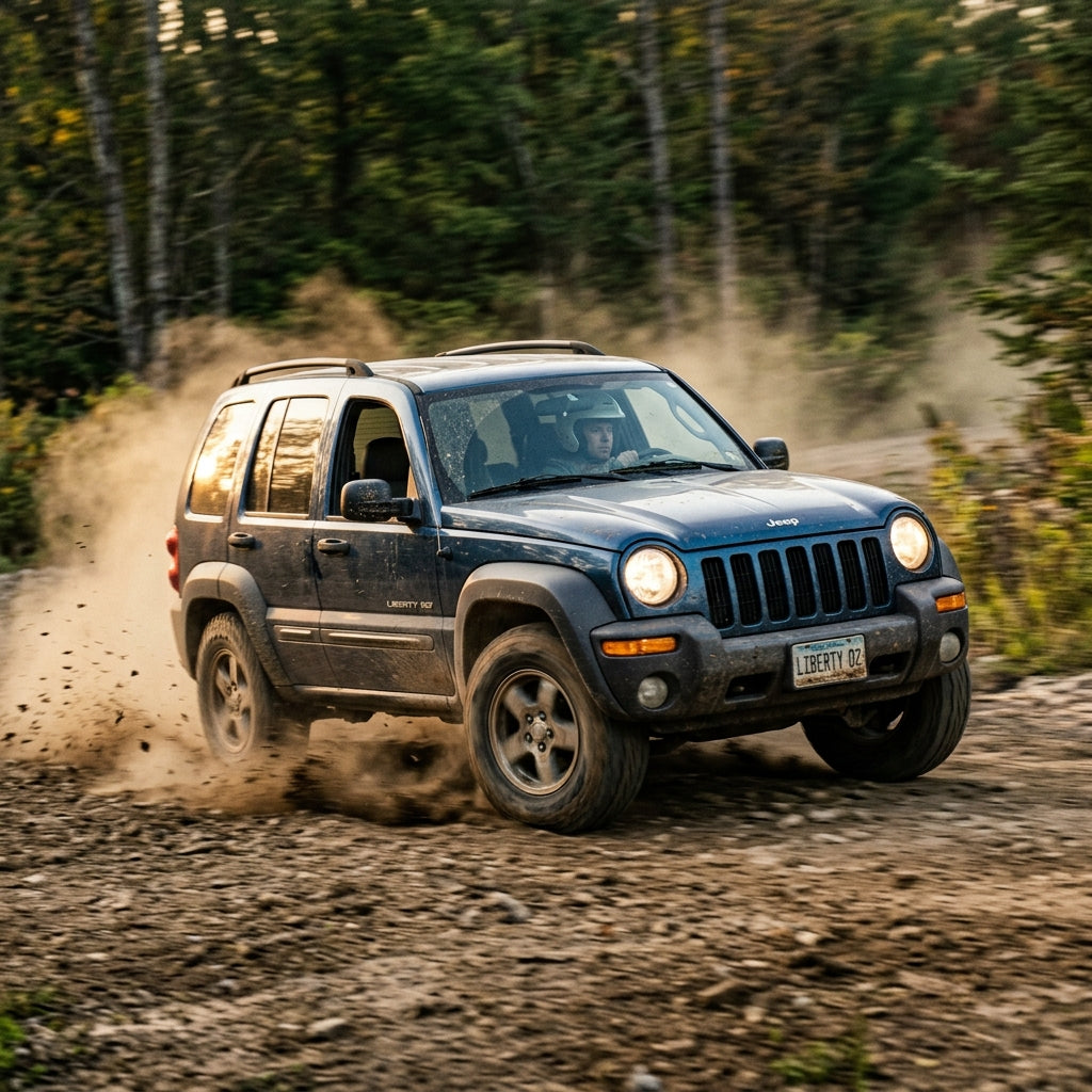 Action Shot: Jeep Liberty Driving Fast