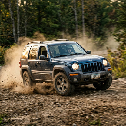 Action Shot: Jeep Liberty Driving Fast