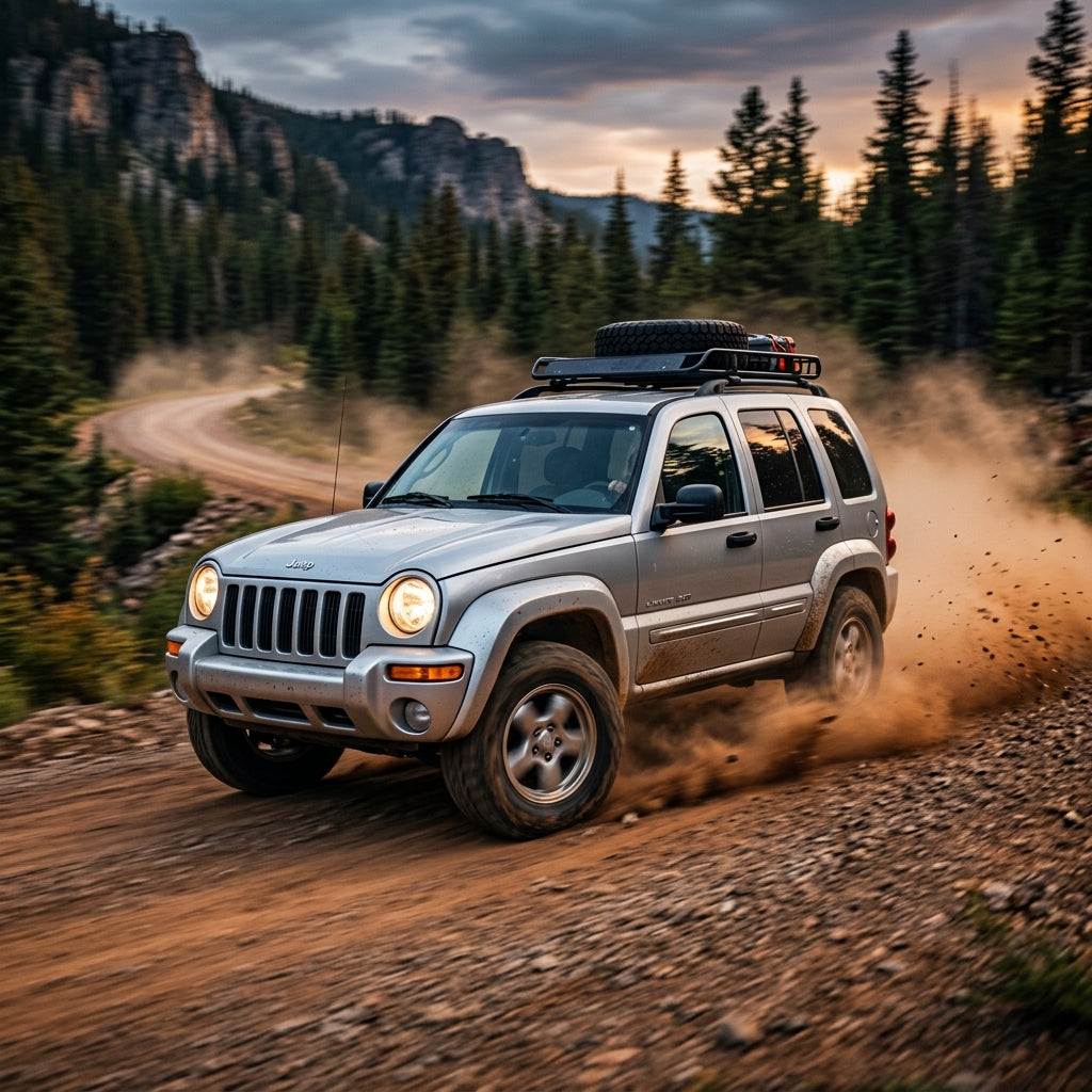 Action Shot: Jeep Liberty Driving Fast