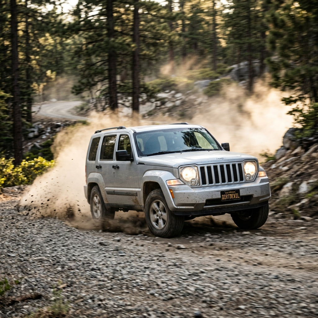 Action Shot: Jeep Liberty Driving Fast