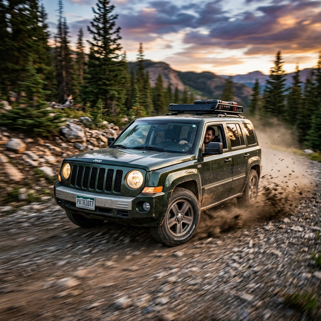 Action Shot: Jeep Patriot Driving Fast