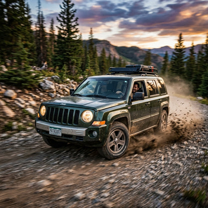 Action Shot: Jeep Patriot Driving Fast