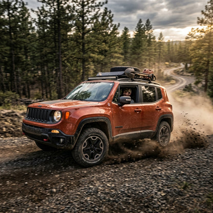 Action Shot: Jeep Renegade Driving Fast