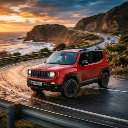 Action Shot: Jeep Renegade Driving Fast