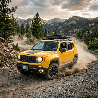 Action Shot: Jeep Renegade Driving Fast