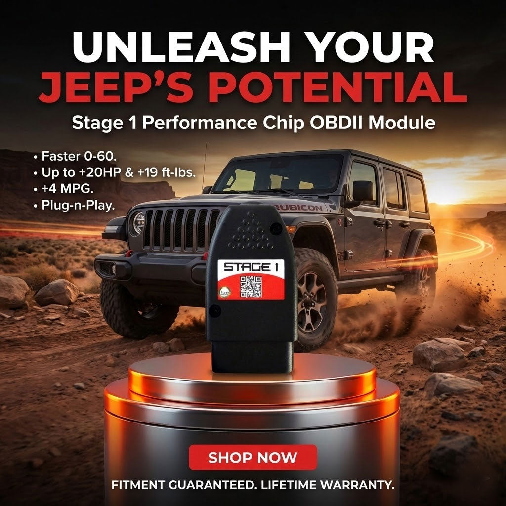 Stage 1 Performance Chip for Jeep - Boost HP & Torque | OBD2 Plug & Play Module