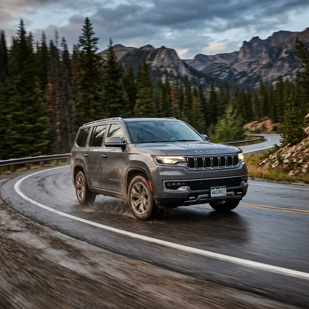 Action Shot: Jeep Wagoneer Driving Fast