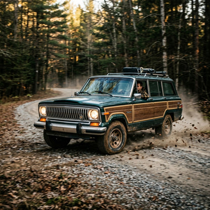 Action Shot: Jeep Wagoneer Driving Fast
