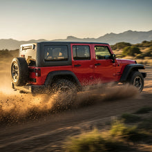 Action Shot: Jeep Wrangler Driving Fast