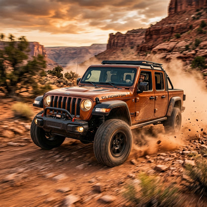 Action Shot: Jeep Wrangler, Gladiator Driving Fast