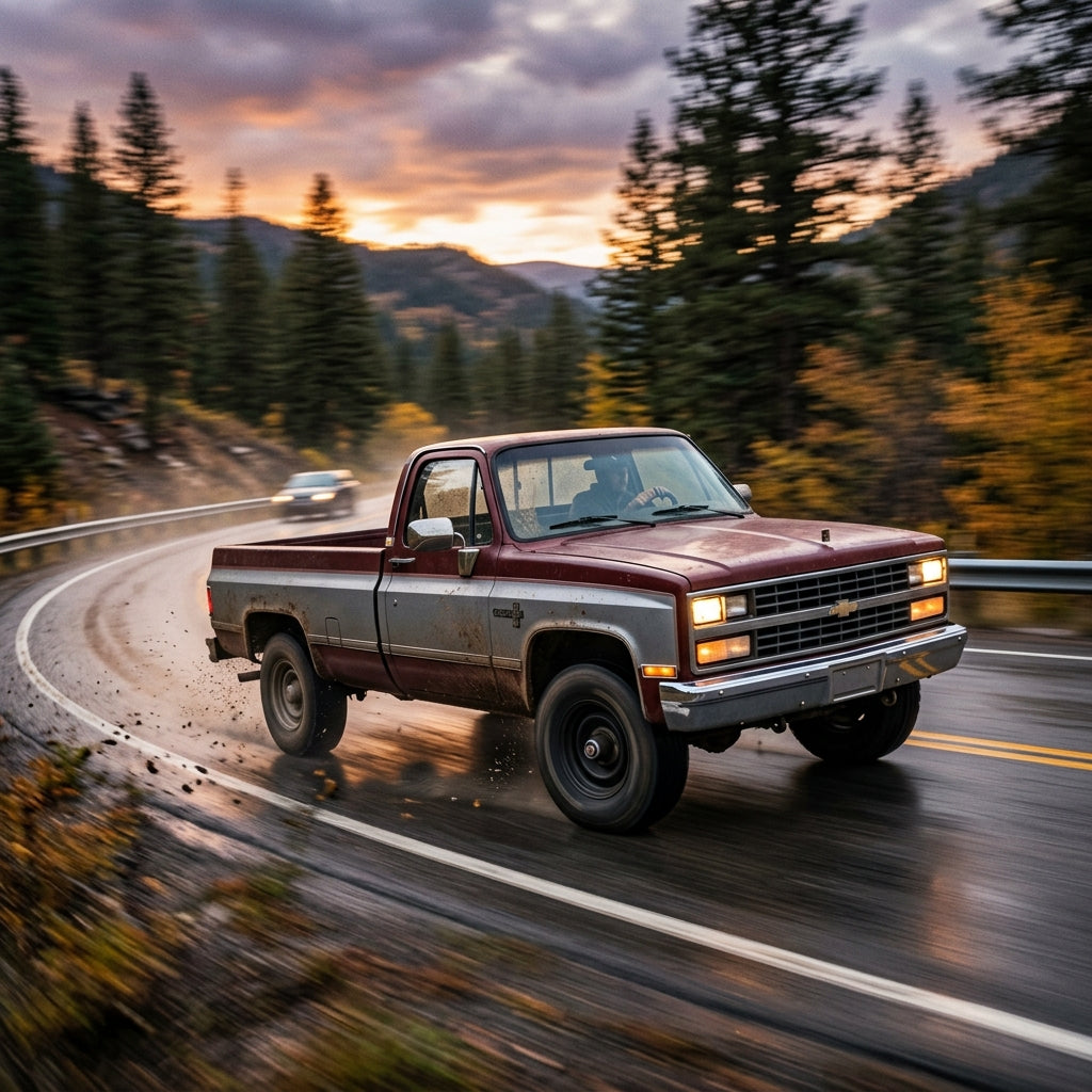 Action Shot: Chevrolet C/K Trucks Driving Fast