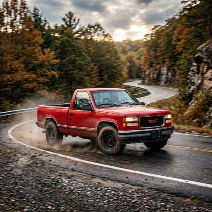 Action Shot: GMC C/K Trucks Driving Fast