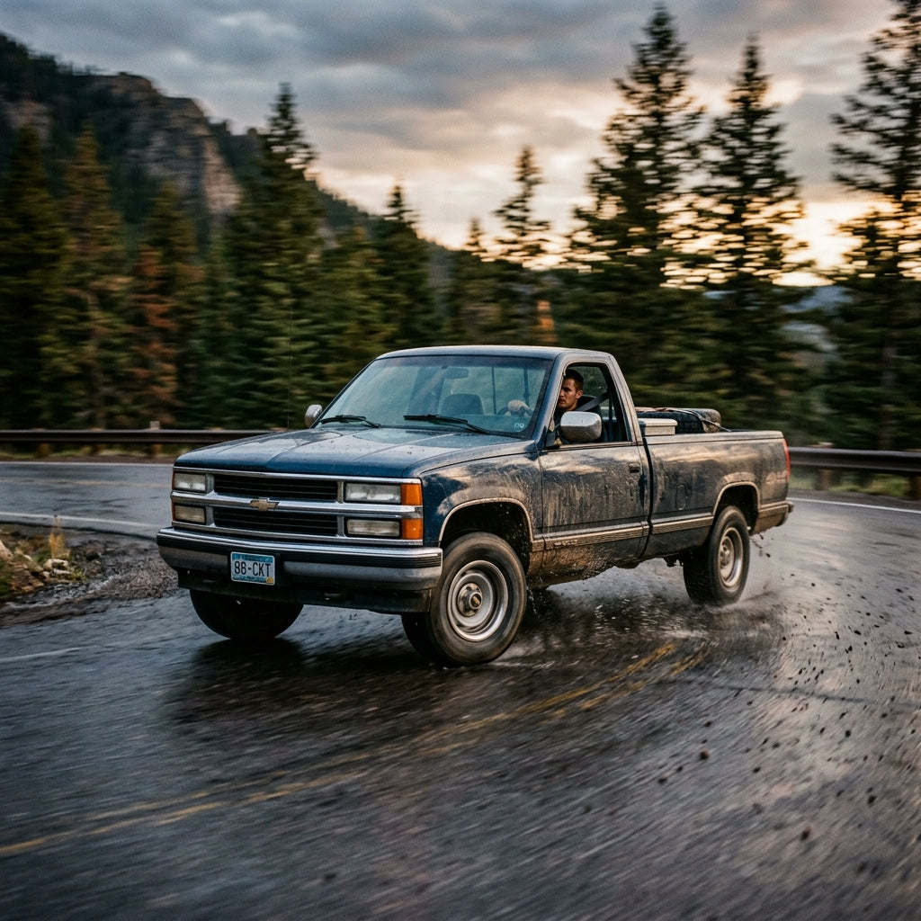 Action Shot: Chevrolet C/K Trucks Driving Fast