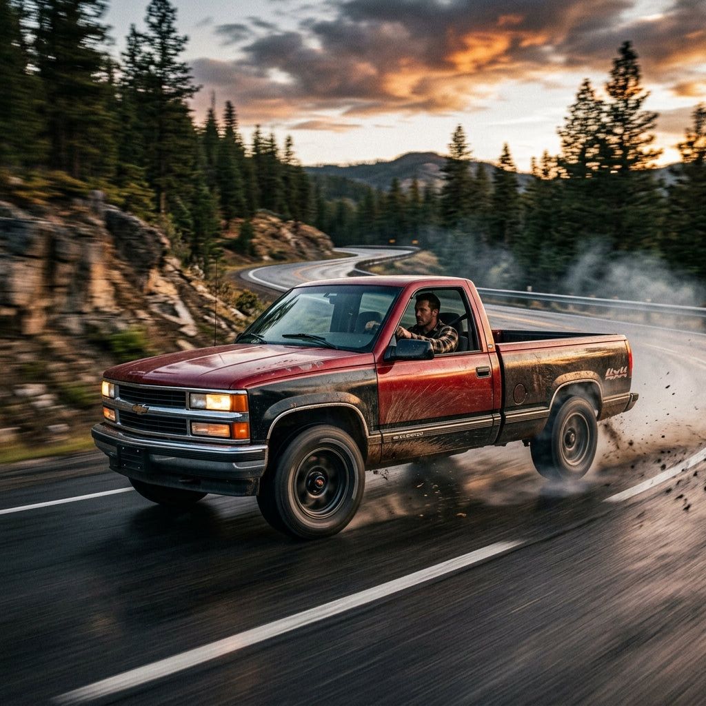 Action Shot: Chevrolet C/K Trucks Driving Fast