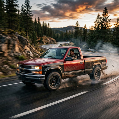Action Shot: Chevrolet C/K Trucks Driving Fast