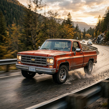Action Shot: Chevrolet C/K Trucks Driving Fast