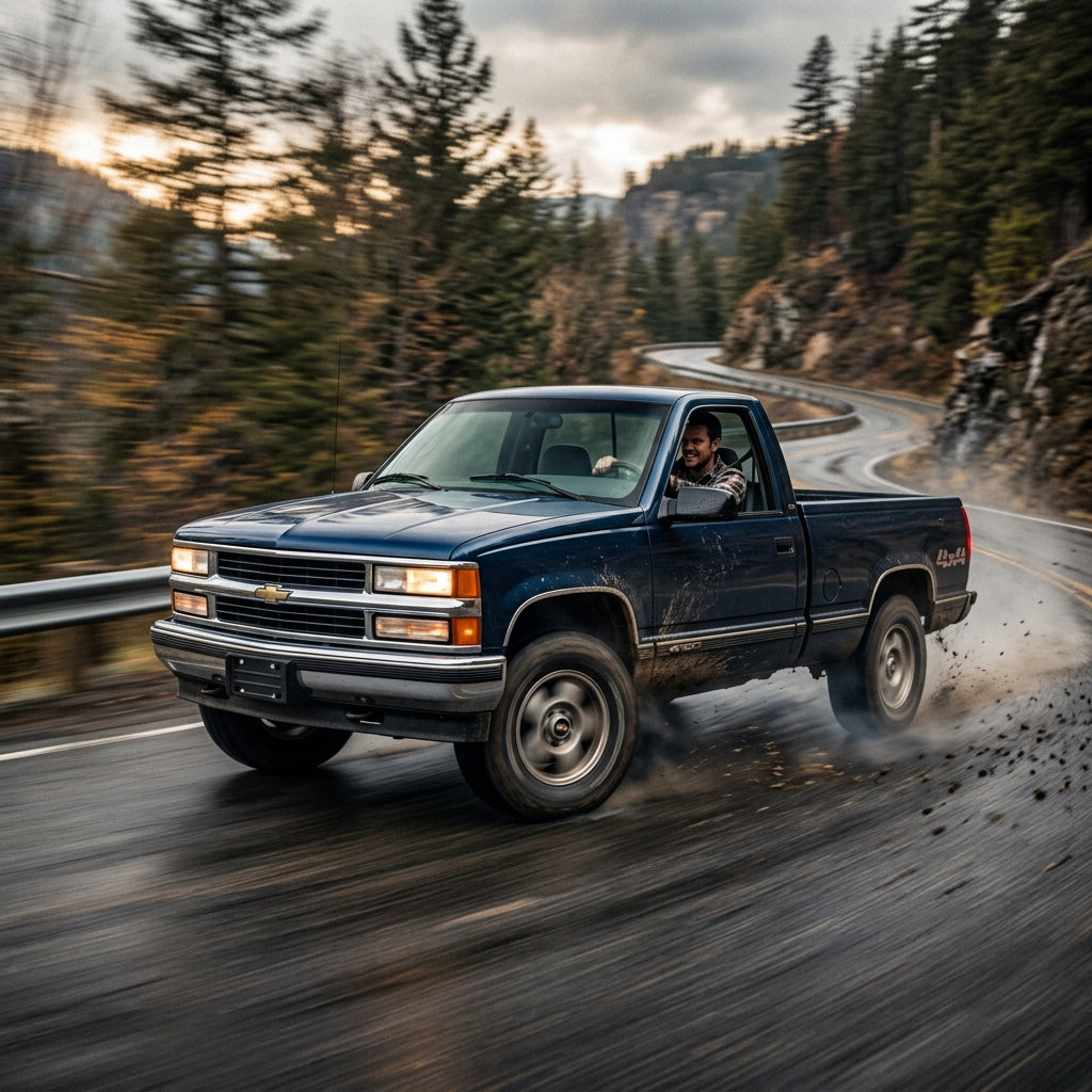 Action Shot: Chevrolet C/K Trucks Driving Fast