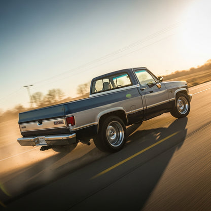 Action Shot: Chevrolet, GMC C/K Trucks Driving Fast