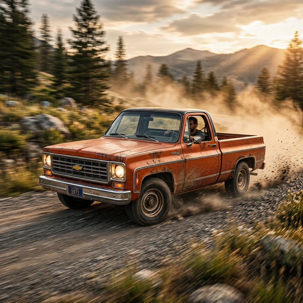 Action Shot: Chevrolet C/K Trucks Driving Fast