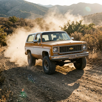 Action Shot: Chevrolet C/K Trucks,Blazer,Suburban Driving Fast