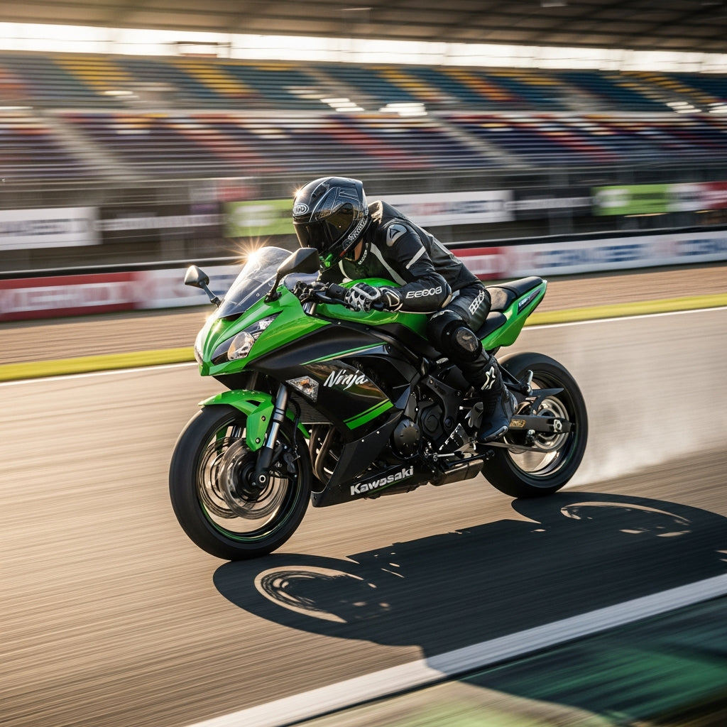 Action Shot: Kawasaki Ninja 650 Driving Fast