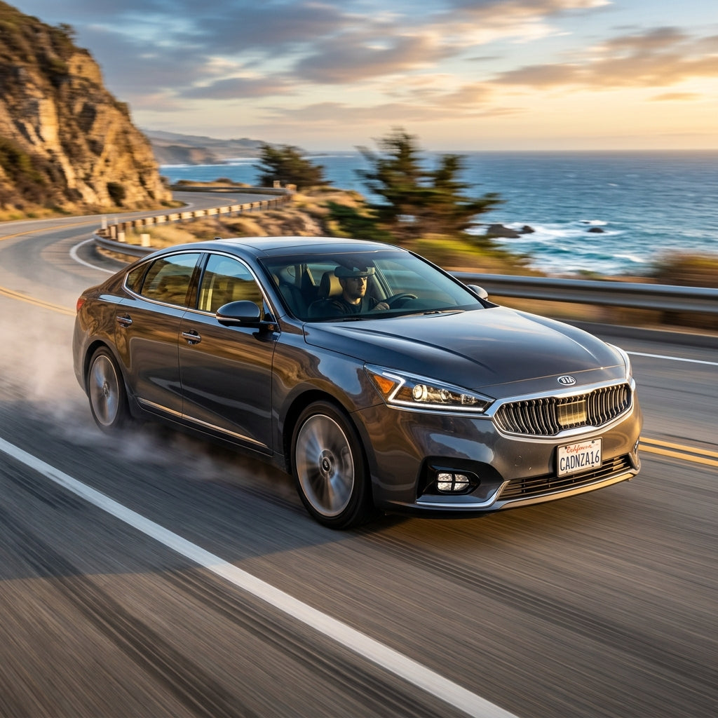 Action Shot: Kia Cadenza Driving Fast