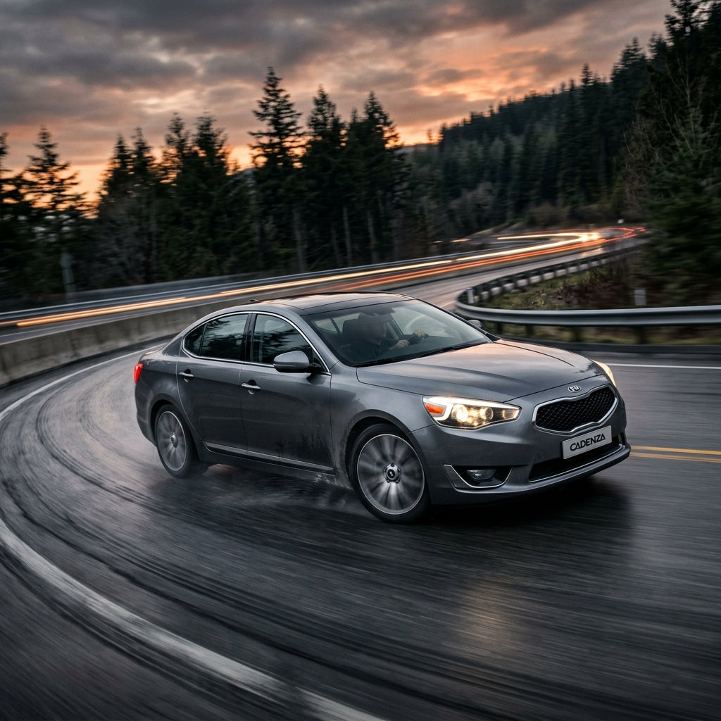 Action Shot: Kia Cadenza Driving Fast