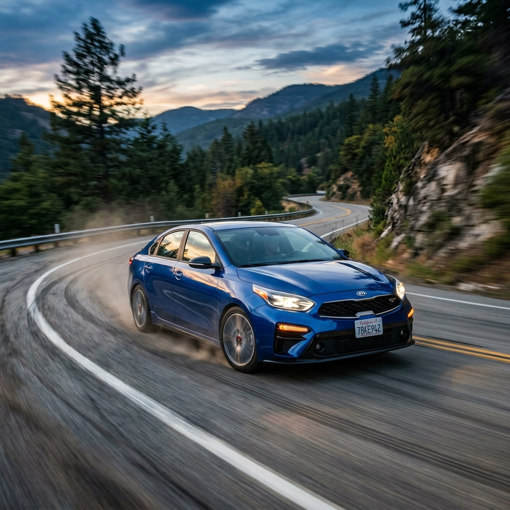 Action Shot: Kia Forte Driving Fast