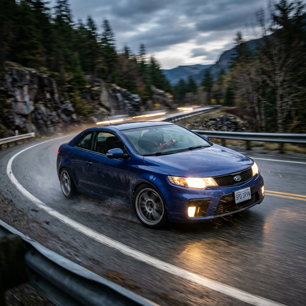 Action Shot: Kia Forte Driving Fast