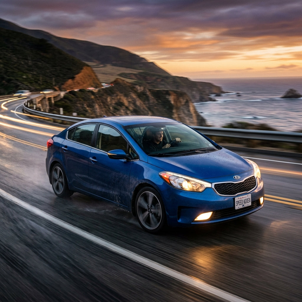 Action Shot: Kia Forte Driving Fast
