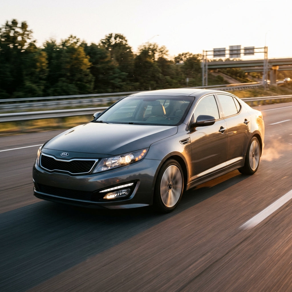 Action Shot: Kia Optima Driving Fast